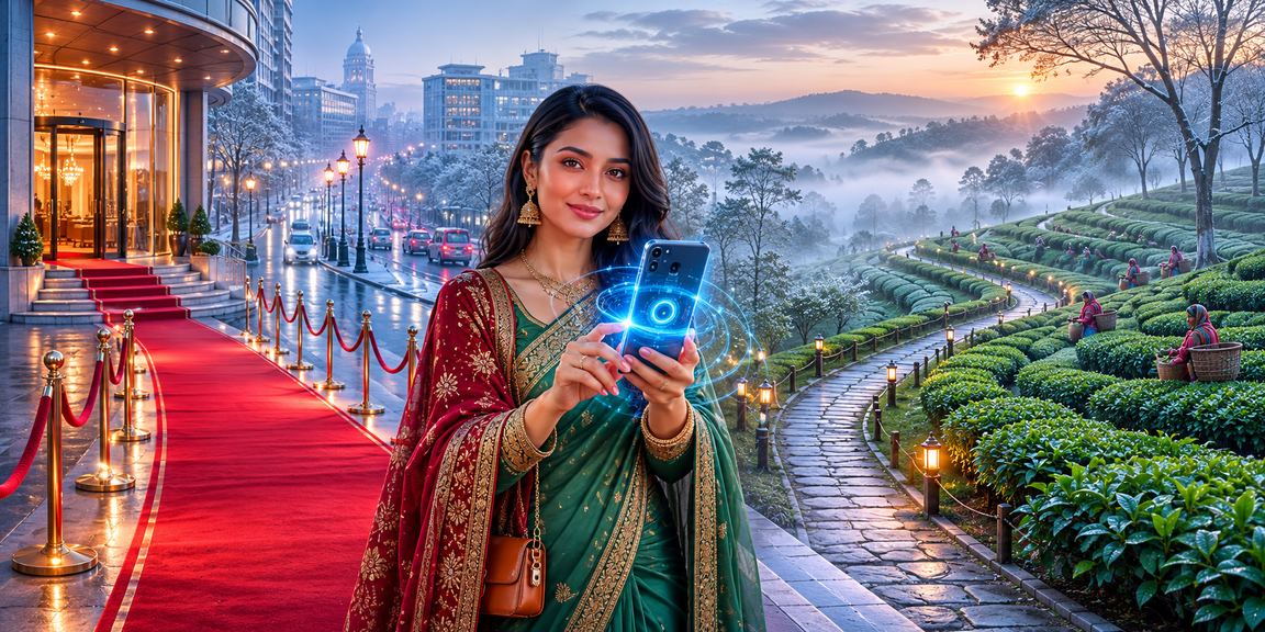 রংপুরের চা বাগানে মোবাইলে aq 99 বেটিং টিপস পড়ছেন একজন ব্যবহারকারী
